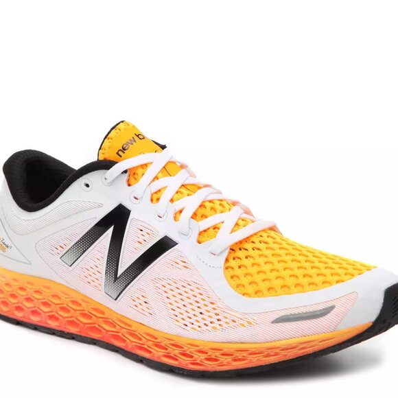New Balance Men\'s White Yellow Fresh Foam Zante v2 Athletic Running Shoes Sz 10 main image 9